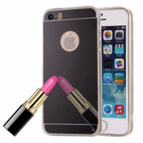 Capac de protecţie spate, tip oglindă, pentru iPhone 5 / 5S / SE (2016) – negru
