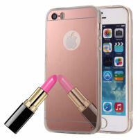Capac de protecţie spate, tip oglindă, pentru iPhone 5 / 5S / SE (2016) – roz