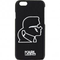 Karl Lagerfeld Hard Case Head Punk carcasă pentru iPhone 6 / 6S - negru
