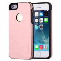 Capac metalic de protecţie spate MOTOMO pentru Apple iPhone 5 / 5S / SE (2016) – roz-auriu (Rose Gold)