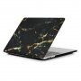 Husă mată pentru MacBook Air 13" (A1932 / A2179 / A2337) - neagră-aurie marmură