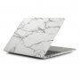 Carcasă cu model marmură pentru MacBook Air 13" (A1932 / A2179 / A2337) - alb-gri