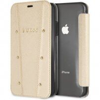 Guess Kaia Book husă flip pentru iPhone 7 / 8 - auriu