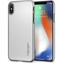 Spigen Thin Fit carcasă subțire pentru iPhone X - argintiu