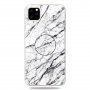 Carcasă cu suport, cu textură diamant 3D, pentru iPhone 11 - marmură albă