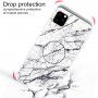 Carcasă cu suport, cu textură diamant 3D, pentru iPhone 11 - marmură albă