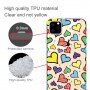 Carcasă 3D moale transparentă, pentru iPhone 11 Pro Max - inimă colorată