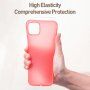 Baseus carcasă transparentă din silicon, pentru iPhone 11 Pro Max - roșu