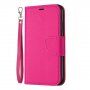 Husă flip cu textură de piele, pentru iPhone 11 - fucsia