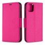 Husă flip cu textură de piele, pentru iPhone 11 - fucsia