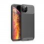 Carcasă cu textură de fibre de carbon pentru iPhone 11 Pro Max - negru