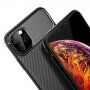 Carcasă cu textură de fibre de carbon pentru iPhone 11 Pro Max - negru