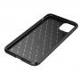 Carcasă cu textură de fibre de carbon pentru iPhone 11 Pro Max - negru