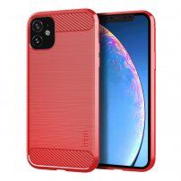 Mofi carcasă cu textură șlefuită, pentru iPhone 11 - roșu