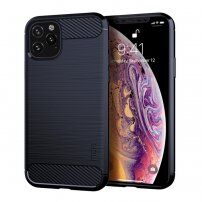 Mofi carcasă cu textură șlefuită, pentru iPhone 11 Pro Max - albastru închis
