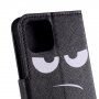 Husă flip cu stativ, Do not touch my phone, pentru iPhone 11 Pro - negru