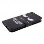 Husă flip cu stativ, Do not touch my phone, pentru iPhone 11 Pro - negru