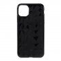 Carcasă moale cu textură 3D cu s diamante, pentru iPhone 11 Pro Max - negru