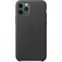 Carcasă originală Apple, din piele, pentru iPhone 11 Pro Max - negru