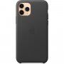 Carcasă originală Apple, din piele, pentru iPhone 11 Pro Max - negru