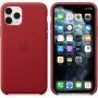 Carcasă originală Apple, din piele, pentru iPhone 11 Pro Max - roșu