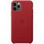 Carcasă originală Apple, din piele, pentru iPhone 11 Pro Max - roșu