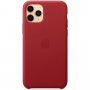 Carcasă originală Apple, din piele, pentru iPhone 11 Pro Max - roșu