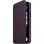 Husă flip originală Apple Folio, din piele, pentru iPhone 11 Pro Max - lila