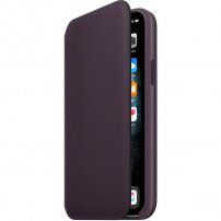 Husă flip originală Apple Folio, din piele, pentru iPhone 11 Pro Max - lila