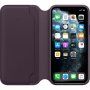 Husă flip originală Apple Folio, din piele, pentru iPhone 11 Pro Max - lila