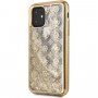 Guess 4G Peony Glitter husă tip clepsidră pentru iPhone 11 Pro Max - auriu