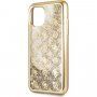 Guess 4G Peony Glitter husă tip clepsidră pentru iPhone 11 Pro Max - auriu