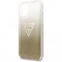 Guess Solid Glitter carcasă sclipitoare pentru iPhone 11 Pro Max - auriu