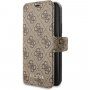 Guess 4G Book husă flip pentru iPhone 11 Pro Max - maro
