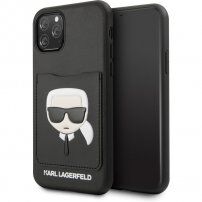 Karl Lagerfeld carcasă cu slot de card, pentru iPhone 11 Pro Max - negru