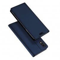 Dux Ducis husă flip pentru iPhone XR - albastru închis