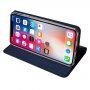 Dux Ducis husă flip pentru iPhone XR - albastru închis