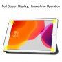 Husă din piele PU, cu funcție de adormire, pentru iPad 10,2" (2019-2021) - albastru închis