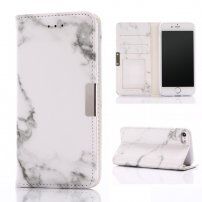 Husă flip cu model marmură, pentru iPhone 7 / 8 - gri