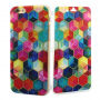 Husă din cauciuc, cu deschidere flip, pentru iPhone 6 / 6S – forme colorate