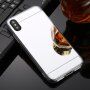 Carcasă tip oglindă pentru iPhone XS Max - argintiu