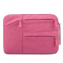 Servietă practică cu multe buzunare, pentru iPad / MacBook do 12" - roz