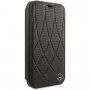 Mercedes Quilted Perf husă flip pentru iPhone 11 Pro - negru
