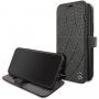 Mercedes Quilted Perf husă flip pentru iPhone 11 - negru