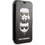 Karl Lagerfeld husă flip cu spot-uri pentru carduri, pentru iPhone 11 - negru