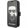 Karl Lagerfeld Ikonik husă flip pentru iPhone 11 - negru