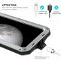 Husă super-rezistentă din metal, silicon și sticlă durificată, pentru iPhone 11 Pro - argintiu