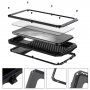 Husă super-rezistentă din metal, silicon și sticlă durificată, pentru iPhone 11 Pro Max - negru