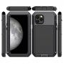 Husă super-rezistentă din metal, silicon și sticlă durificată, pentru iPhone 11 Pro Max - negru