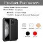 Husă super-rezistentă din metal, silicon și sticlă durificată, pentru iPhone 11 Pro Max - negru